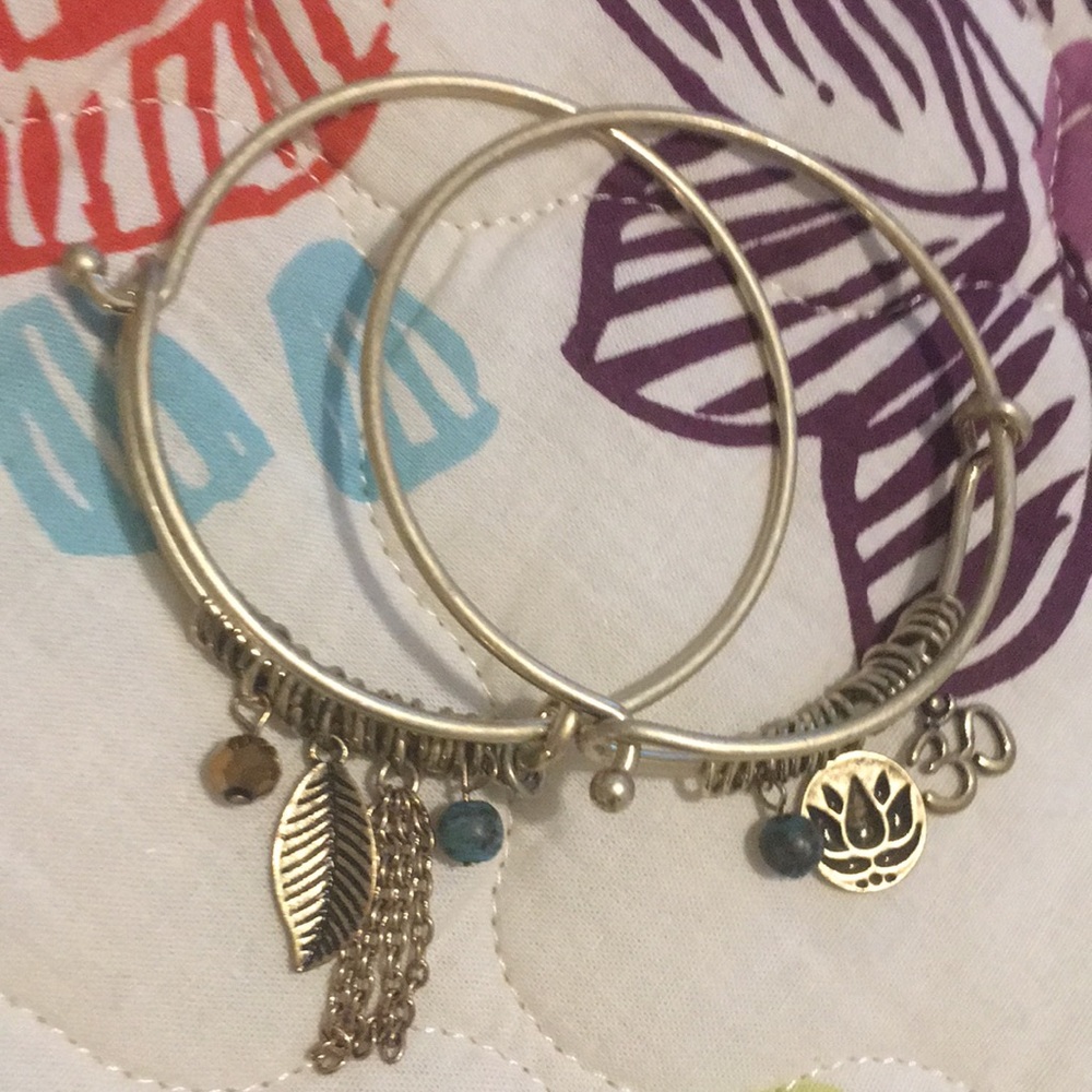 Two gold bangles